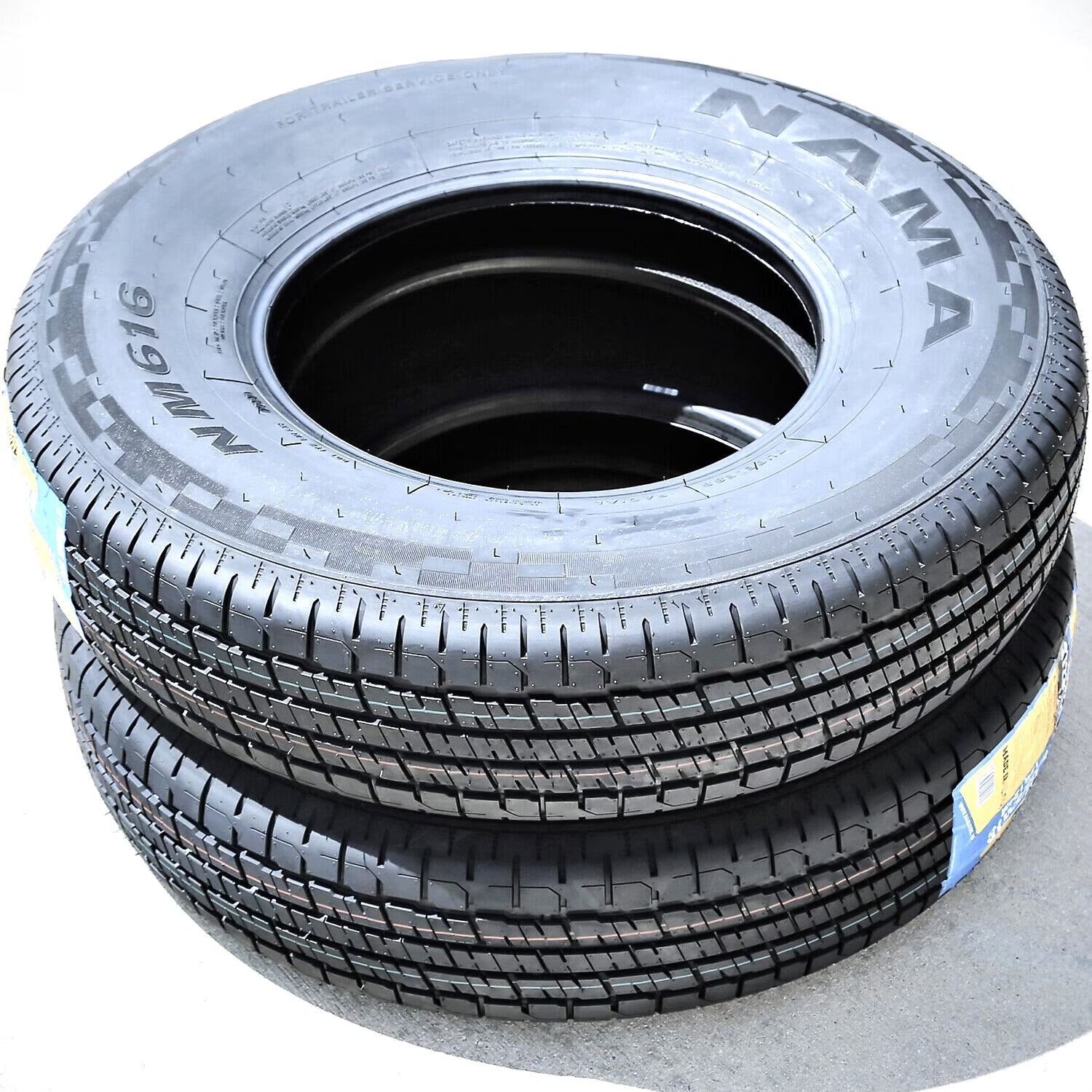 Pair of 2 Nama NM616 Semi-Steel ST205/75R14 205/75R14 105/101M D 8 Ply Trailer Tires