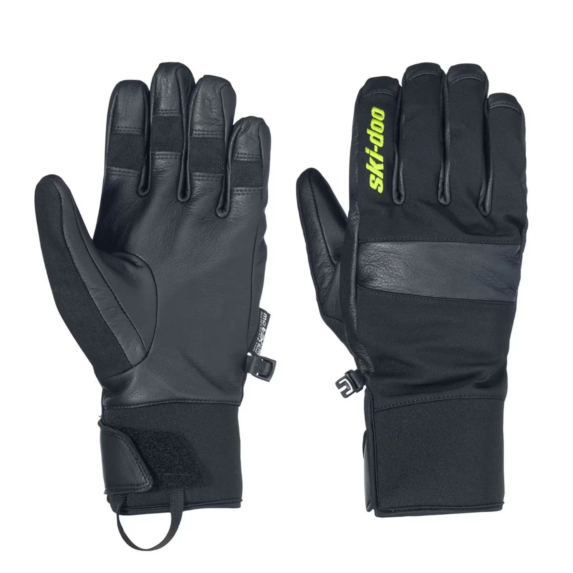 Ski-Doo Mens Grip Snowmobile Gloves Water Windproof Warm Flexible Racing Black - Small 4463230490
