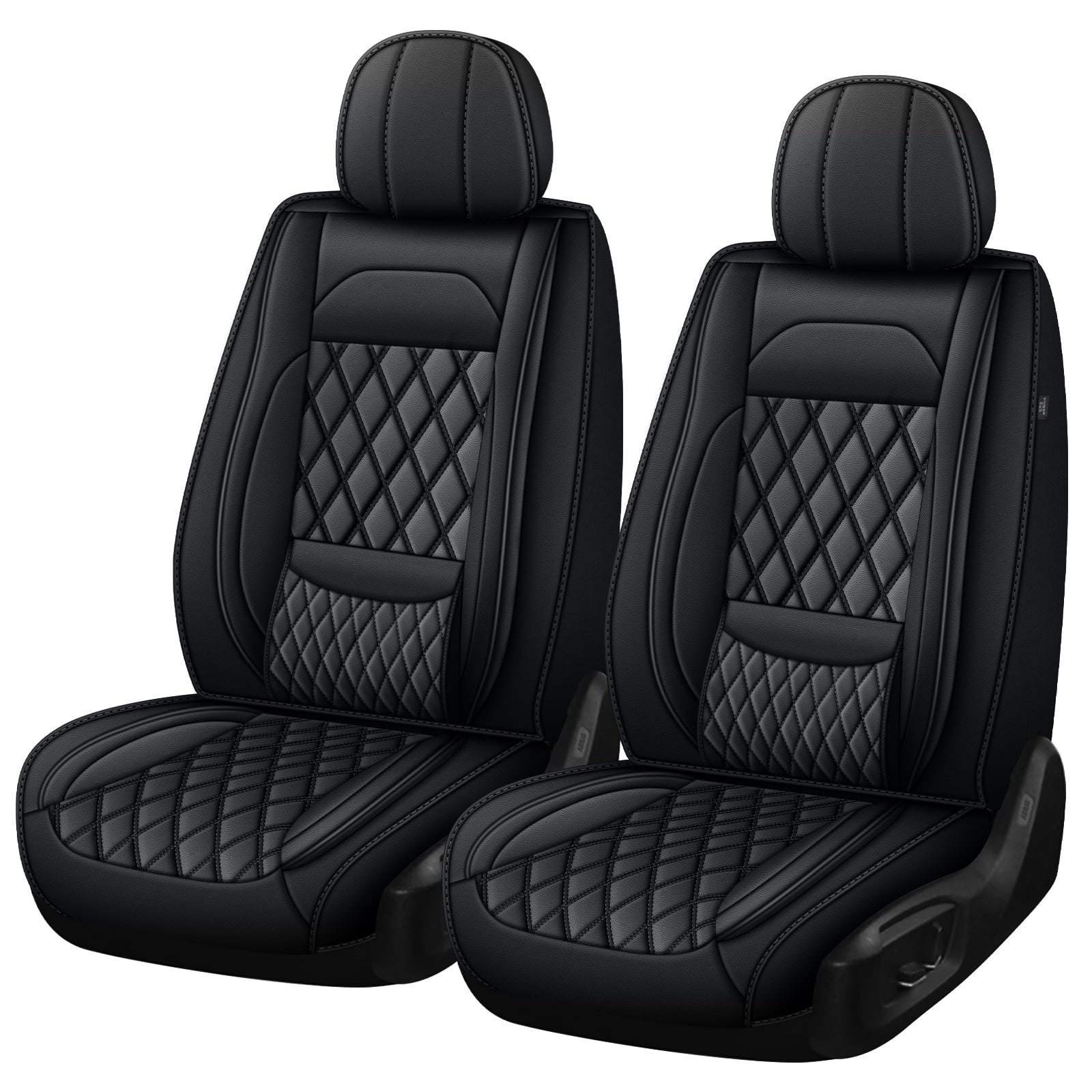 HQBQBUG Car Seat Covers Front Seats,Breathable and Waterproof Faux Leather Automotive Seat Covers for Cars,Anti-Slip Driver Seat Cover Fit for Subaru Outback 2007-2024 2025,Black