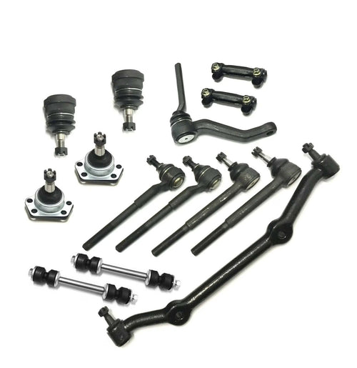 14 Pc Upper Lower Ball Joints Tie Rods Adjusting Sleeves Idler Arm Center Link Kit for 2WD Models Only Fits select: 1996-2004 CHEVROLET S TRUCK, 1996-2005 CHEVROLET BLAZER