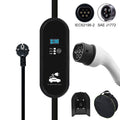 Pecham Portable EV Charger, 16A 2.8KW EVSE Charging Cable, Level 2 Electric Vehicle Charging with 16.4ft Cable Type2 IEC62196-2 Type1 J1772 Plug Controller Wallbox