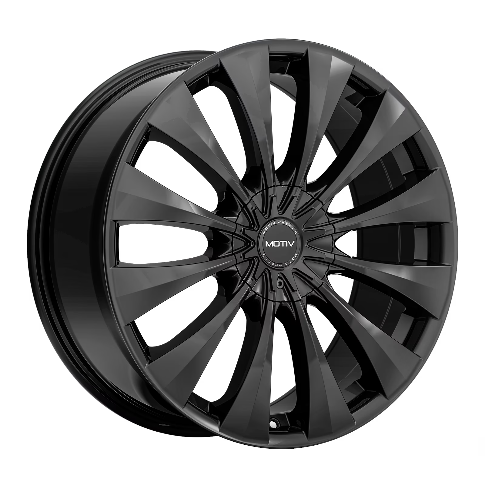 Motiv 436B 436B-6751838 16X7.5 5X100 / 5X4.50 (+38) MTV 436B (HB 73.1) Gloss Black Cast Aluminum