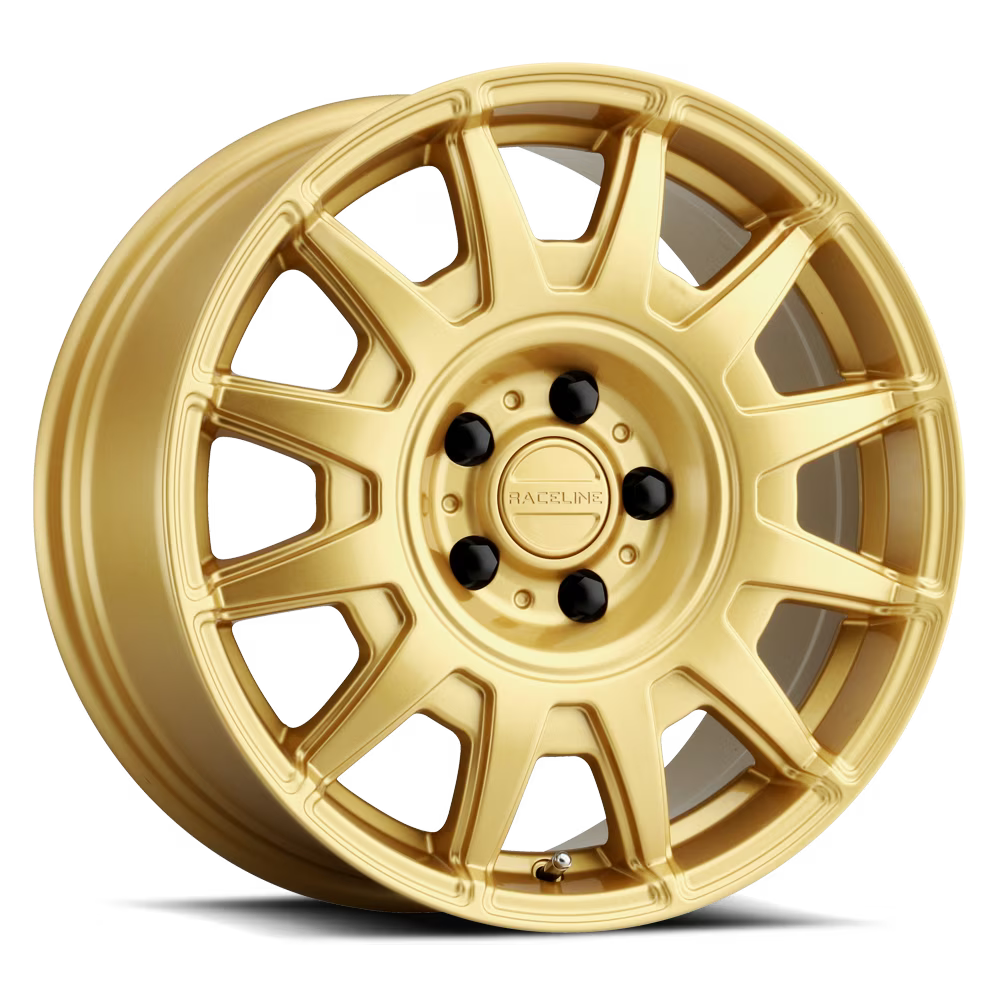 Raceline 401GD-AERO 17  Cast Aluminum Wheel, AERO GLOSS GOLD 17X8 5X100 40mm