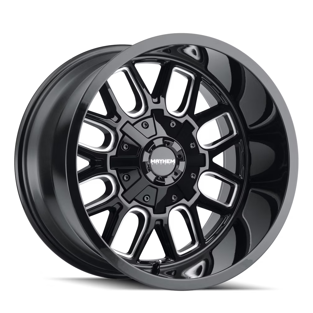 Mayhem Cogent-8107 22X10 6X135/6X139.7 -27Et 106Cb Black W/Milled Spokes