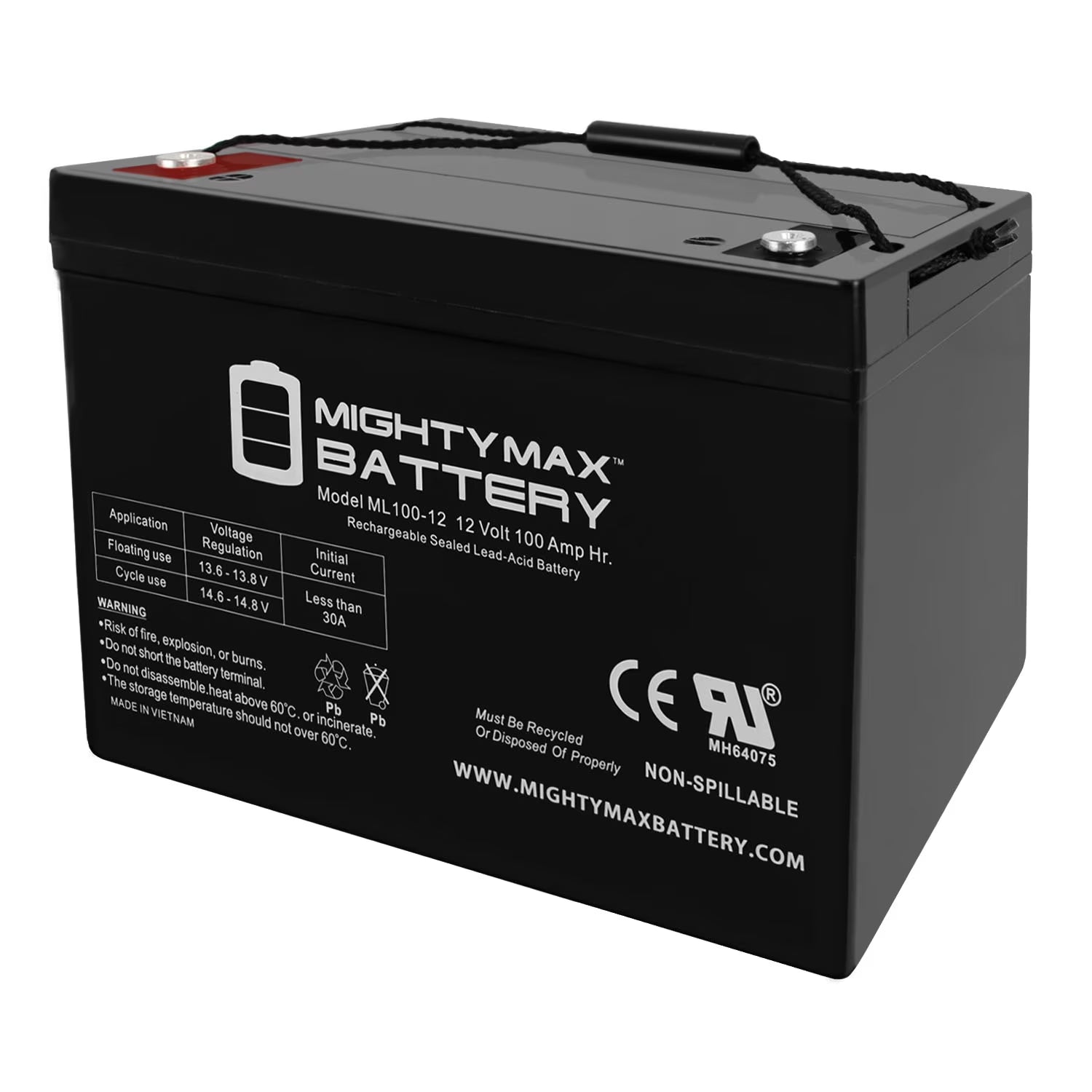 12V 100Ah SLA Battery for Pride Mobility Pursuit XL Scooter #SC714