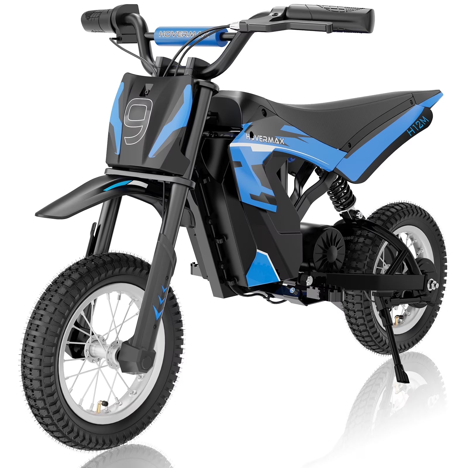 HOVERMAX H12M 36V Electric Dirt Bike, 300W Electric Motorcycle 15.5MPH Max Speed, Ride On Toys motocross for Kids Teens, Blue