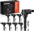 A-Premium Set of 8 Ignition Coil Pack and Iridium Spark Plugs Compatible with Mercedes-Benz CLS550 E550 S550 2007-2011 GL450 SL550 ML550 S450 CL550 CLK550 G550