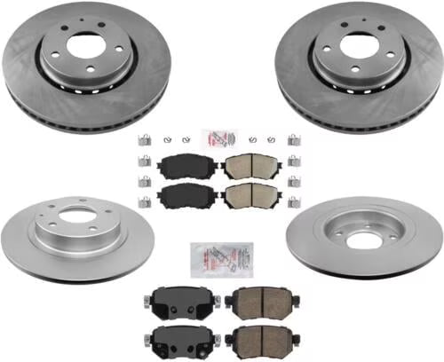 Coated & Balanced Disc Rotors Brake Pads for 2019-2022 Mazda 6 Natural Aspirated