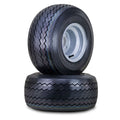 WANDA Golf Cart Tire Wheel Assembly 18X8.5-8 4-Ply with 5 Lugs on 4.5  PCD Silver Rim ,SET 2