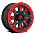 Fuel UTV Aluminum Rim D911 HARDLINE BL - OFF ROAD ONLY 15X10in Gloss Black Red Tinted Clear Finish, D9111500A664