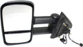 Kool Vue Towing Mirror Compatible With 2015-2018 GMC Sierra 2500 HD Chevrolet Silverado 3500 Left Driver Side Heated w/ Blind Spot Corner Glass Textured Black