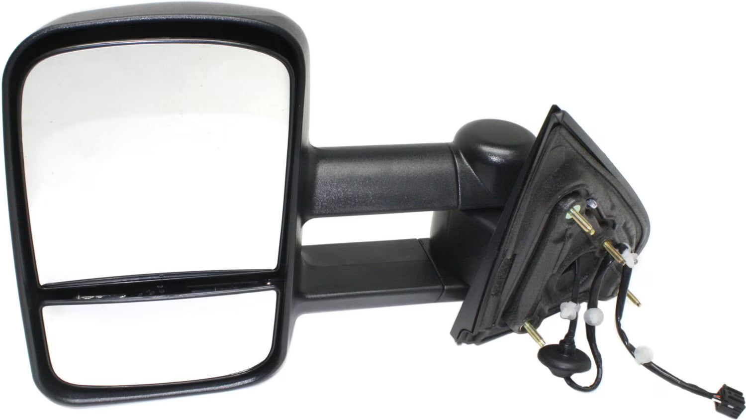 Kool Vue Towing Mirror Compatible With 2015-2018 GMC Sierra 2500 HD Chevrolet Silverado 3500 Left Driver Side Heated w/ Blind Spot Corner Glass Textured Black