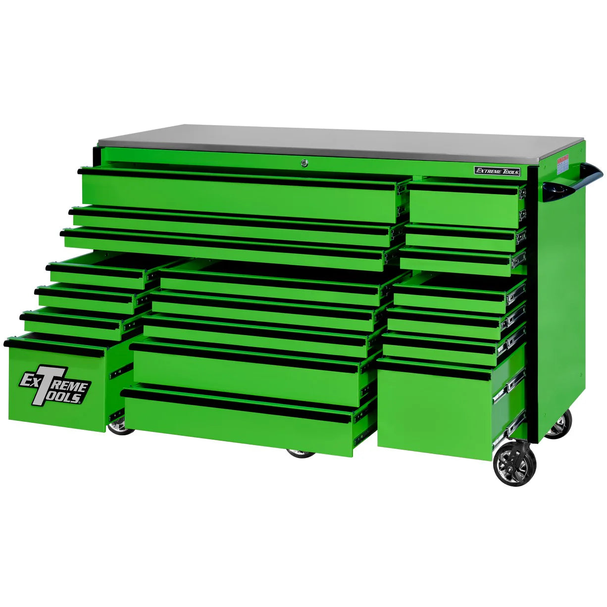Extreme Tools 72¡å x 30¡å, 19 Drawer Roller Cabinet with 250 lbs. drawer slides, RX 250 Series