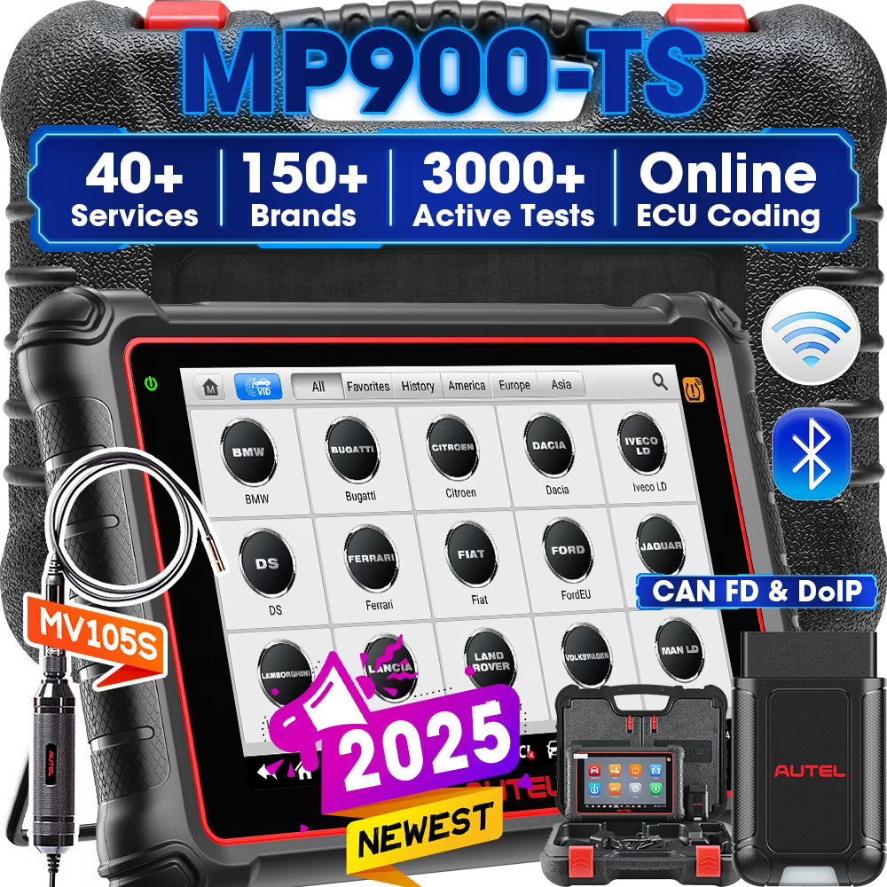 Autel Scanner MaxiPRO MP900TS Car Diagnostic Bidirectional Scan Tool, DoIP/CAN-FD, 40+ Service, TPMS Programming Relearn, OE ECU Coding Upgrade of MP808S-TS MS906TS