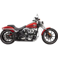 Bassani Radial Sweepers Black Exhaust System w/Black Slotted Shields (1SD2FBB)