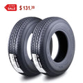 Free Country Heavy Duty ST 205/75R14 8PR Load Range D Radial w/Side Scuff Guard Trailer Tires, Set of 2