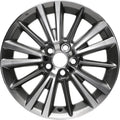 Remanufactured Machined Charcoal Silver Aluminum Wheel 16 x 6.5 4261102F70 fits 2014-2018 Toyota Corolla