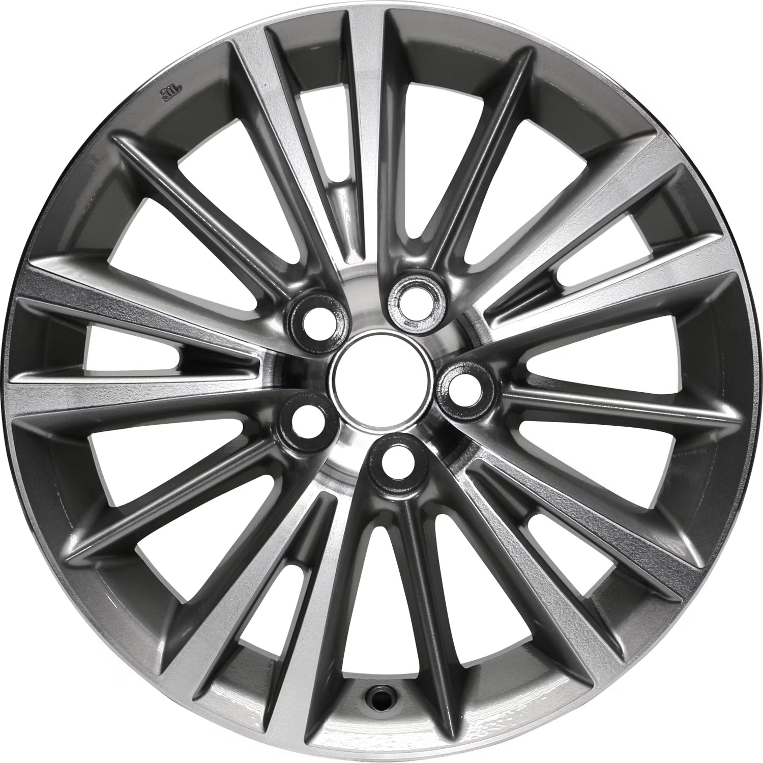Remanufactured Machined Charcoal Silver Aluminum Wheel 16 x 6.5 4261102F70 fits 2014-2018 Toyota Corolla