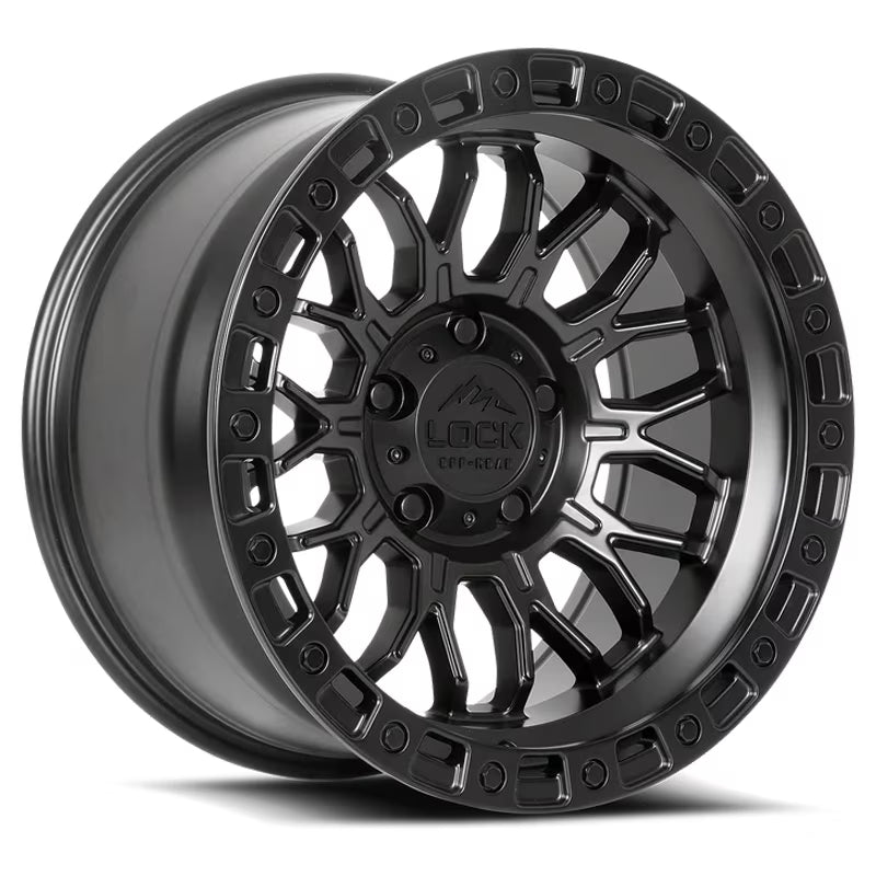 Lock Offroad Combat Matte Black Wheel 6x139.7 17x9 -12et Off Road Truck Suv Rim