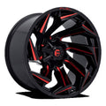 Fuel D755 Reaction 22X10 6X135/6X139.7 -18Et 106.1Cb Gloss Black Milled With Red Tint Wheel