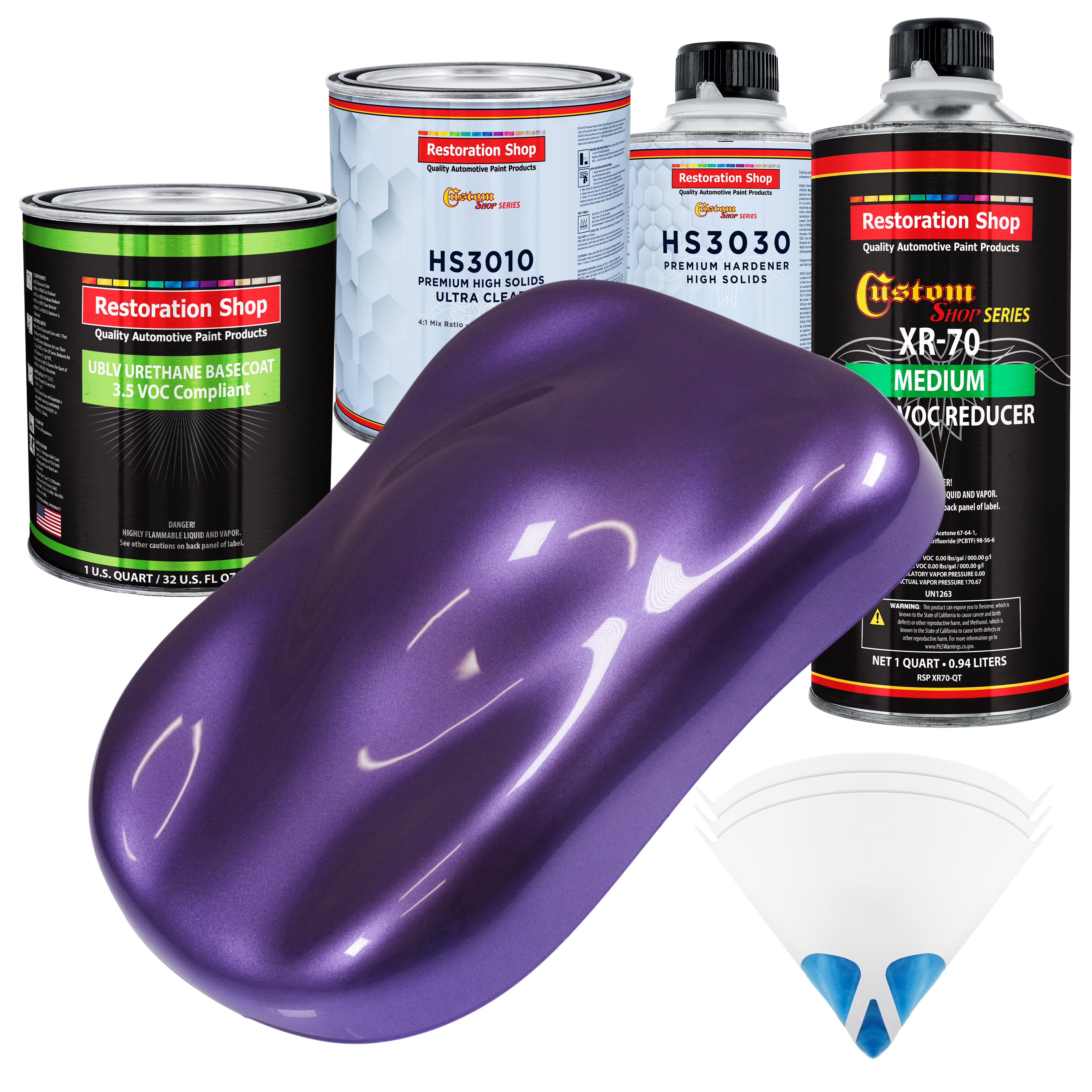 Plum Crazy Metallic Prem Quart Kit Low VOC URETHANE BASECOAT Car Auto Paint Kit