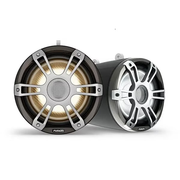 Fusion SG-FLT883SPG Signature Series 3i 8.8  230-watt CRGBW Sports Marine Wake Tower Speakers (Pair) - Gray