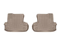 WeatherTech Custom Fit FloorLiners compatible with Mercedes AMG S 63, AMG S 63 Coupe, AMG S 65, S 65 AMG, S-Class Cabriolet - 2nd Row (2-Piece Liner), Tan