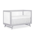 Dream On Me Carter 5-in-1 Full Size Convertible Crib. Grey and White