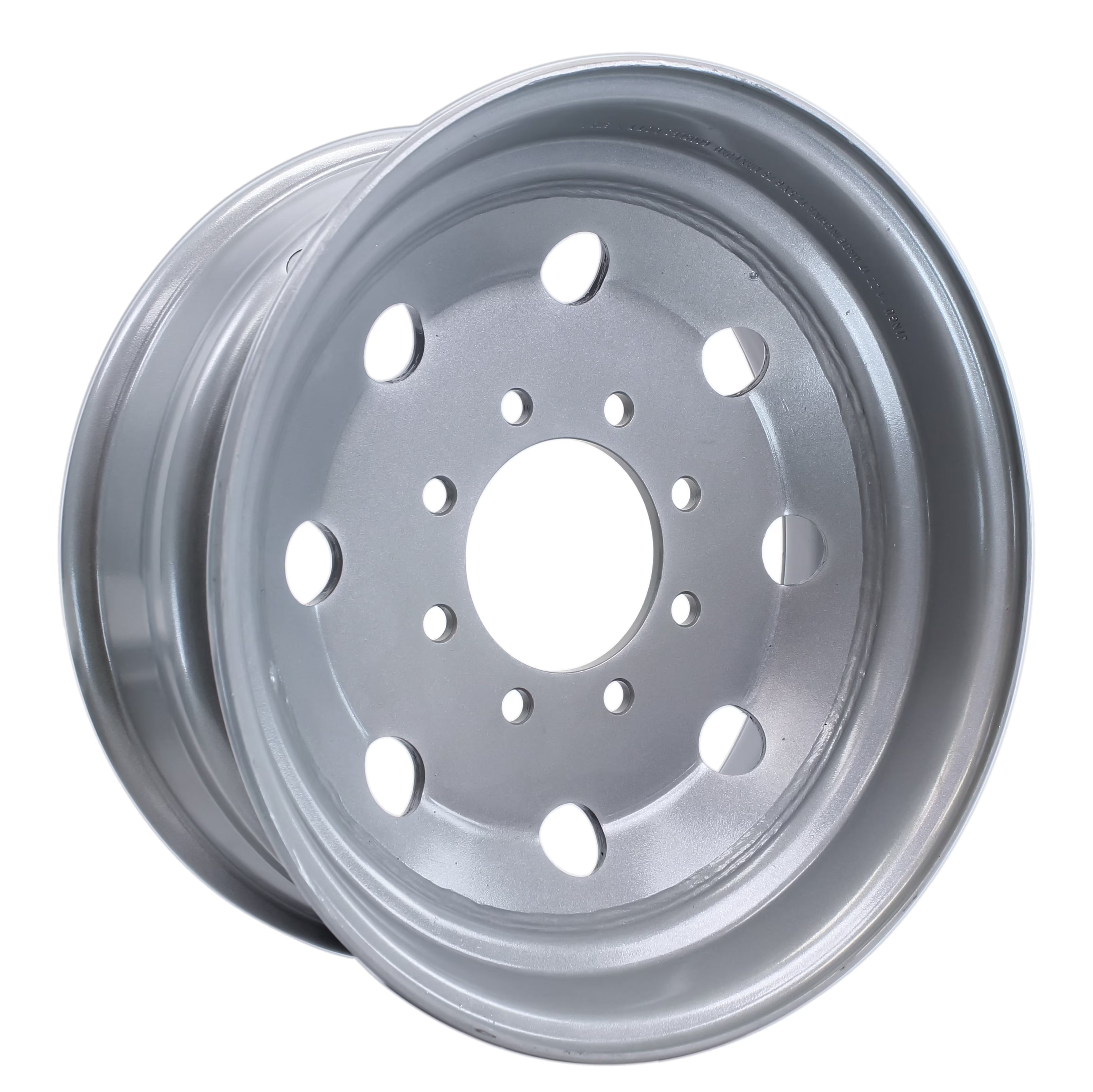 Trailer Wheel 17.5  17.5X6.75 Hub Centric 8 Lug On 6.5  Center Silver Modular Rim