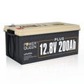 Power Queen 12V 200Ah Plus LiFePO4 Deep Cycle Lithium Battery with 200A BMS for RV Solar