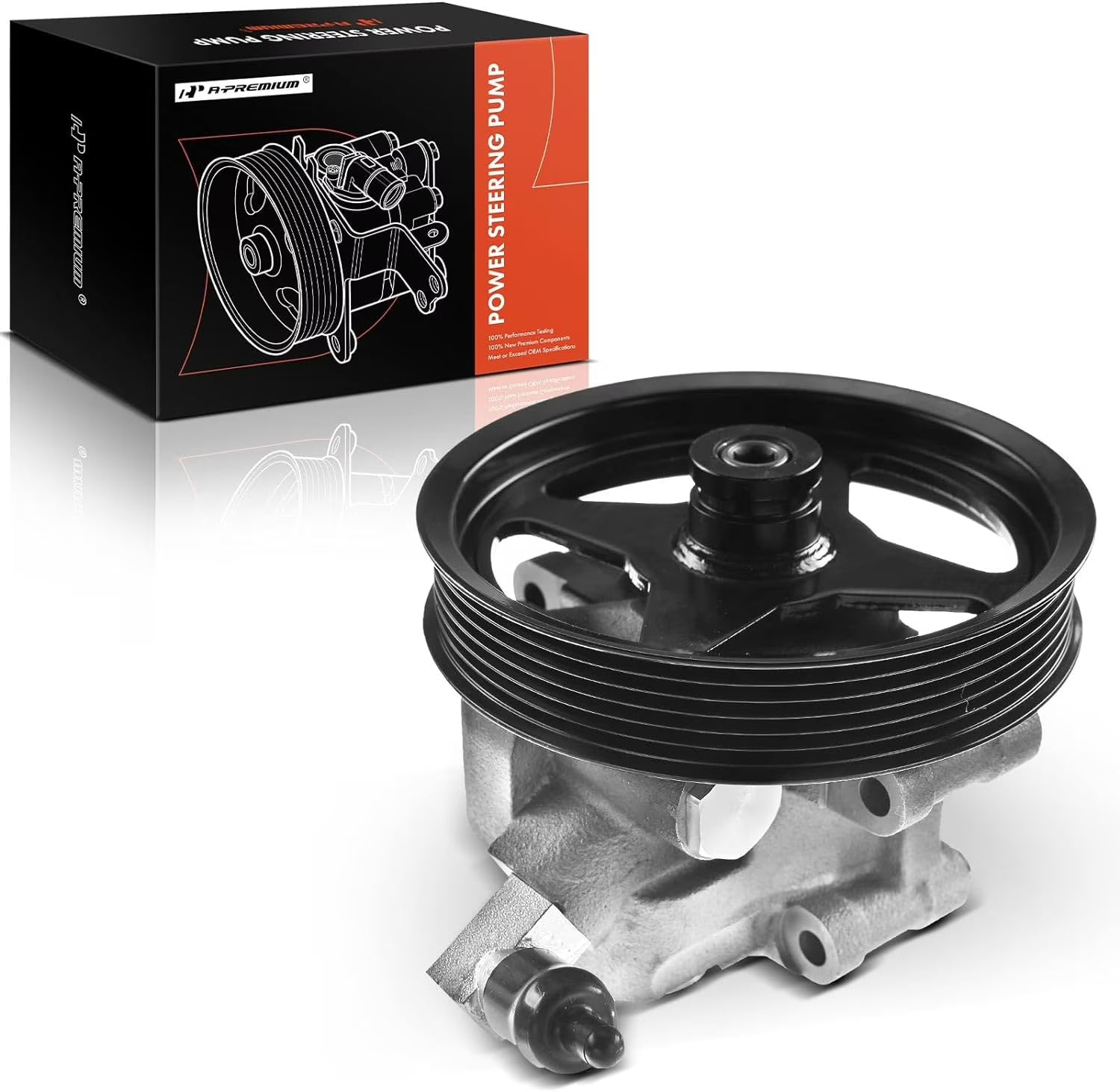 A-Premium Power Steering Pump Without Reservoir Compatible with Ford Crown Victoria Lincoln Town Car Mercury Grand Marquis 2008-2011