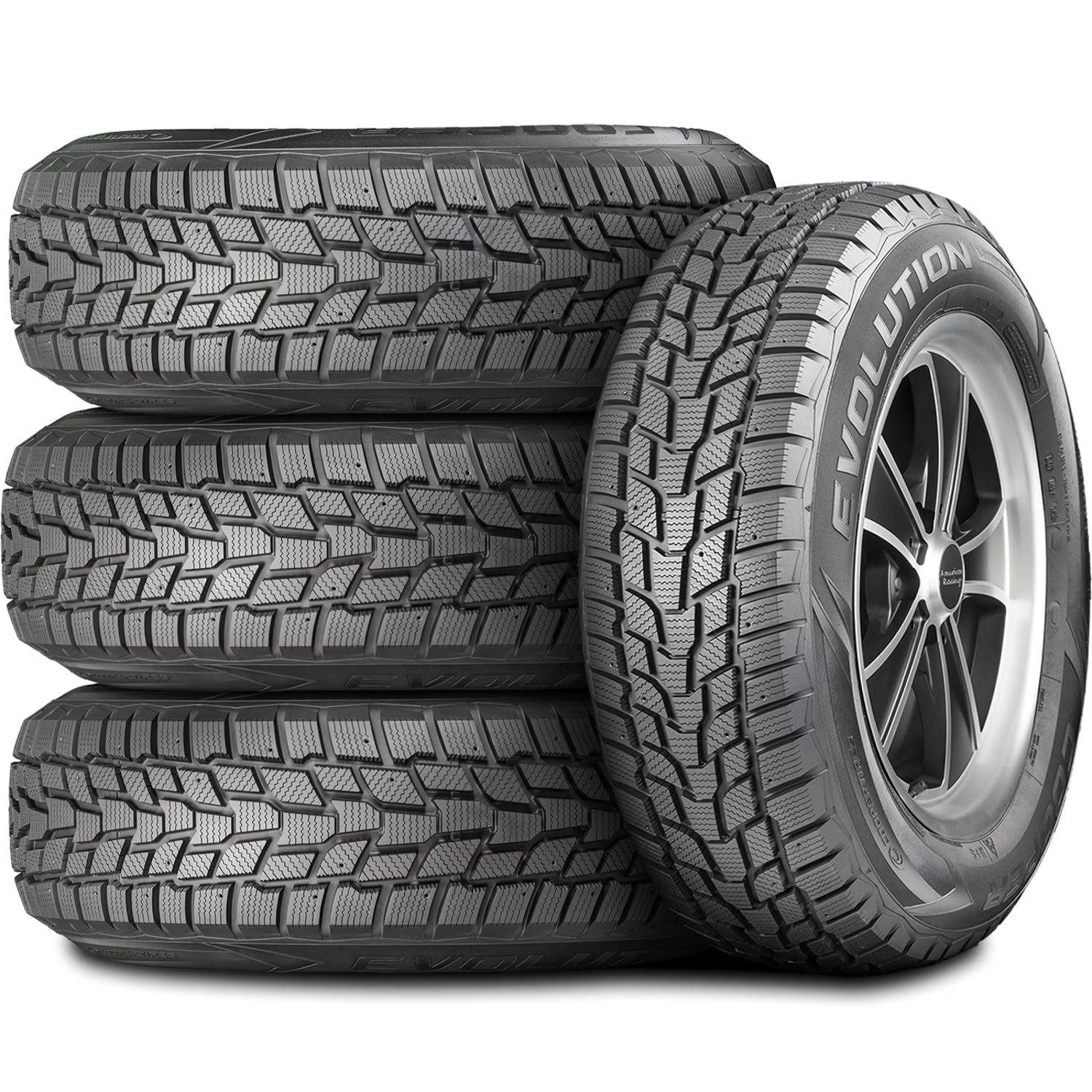Set of 4 (FOUR) Cooper Evolution Winter 235/55R17 99H Snow Tires Fits: 2014-17 Ford Escape SE, 2018-19 Ford Escape SEL