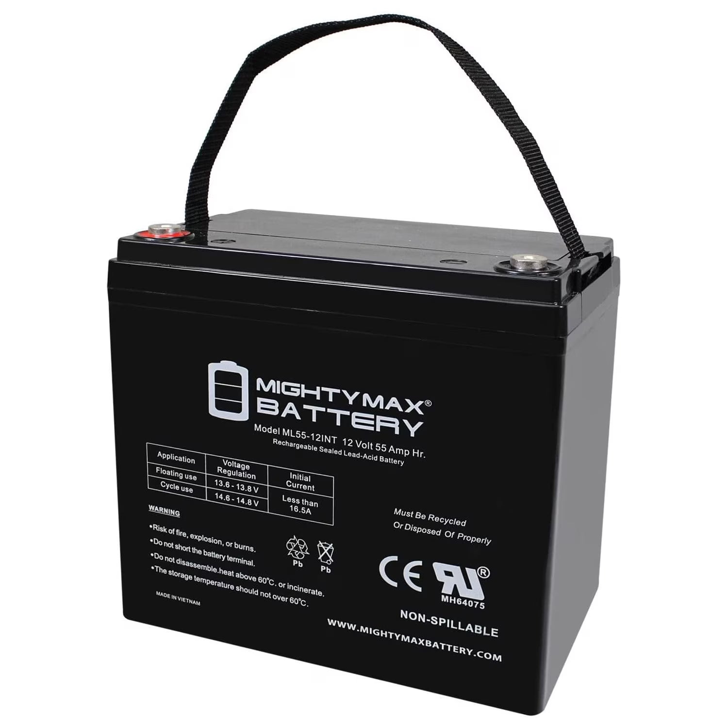 12V 55AH INT Battery Replacement for John Deere 3520 Utility Tractor