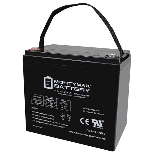 12V 55AH INT Battery Replacement for John Deere 3520 Utility Tractor