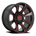 Xd Xd854 Reactor 20X9 5X127/5X139.7 18Et 110.1Cb Gloss Black Milled With Red Tint Wheel