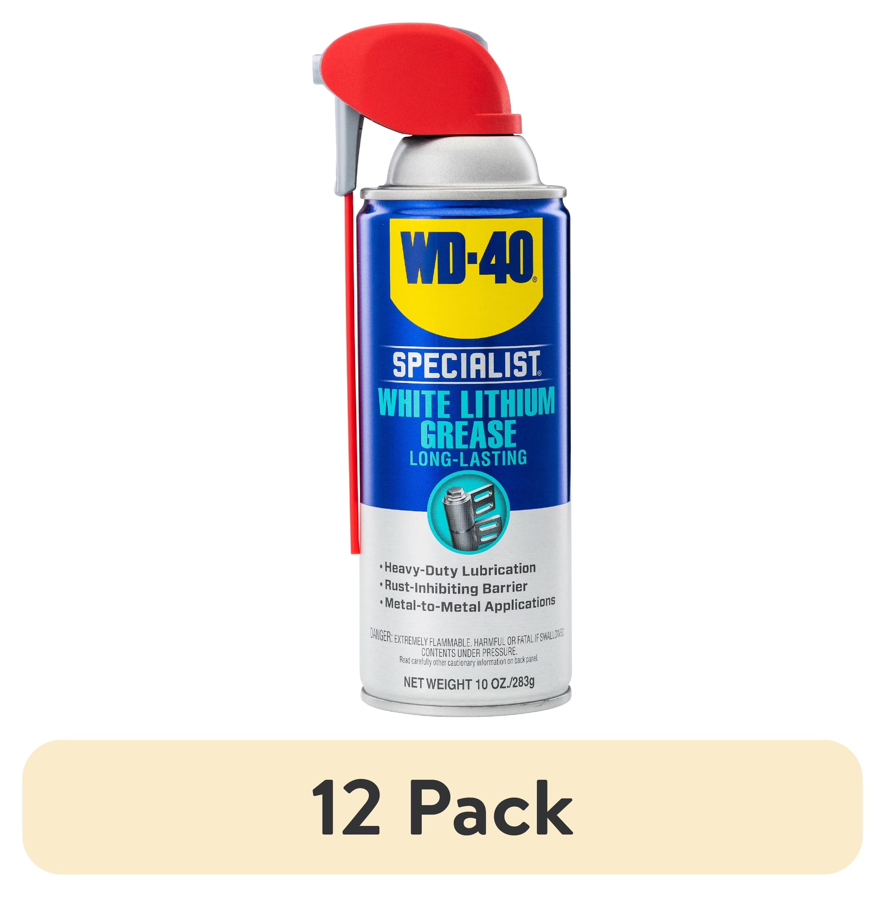 (12 pack) WD-40 Specialist White Lithium Grease Protective Spray, 10 oz