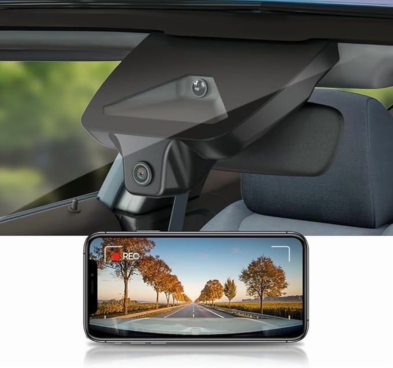 Fitcamx 4K Dash Cam for 2025 Toyota Camry Hybrid LE SE XLE XSE (HD2-06090), OEM Factory Look, Built-in WiFi & APP, Plug & Play, 64GB Card
