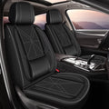 DIKSOAKR Car Seat Covers Full Set Fit For Volkswagen Jetta 2008-2025 Waterproof Fashion Faux Leather Seat Covers 5 Seats Auto Interior Protectors(Black)