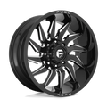 Fuel D744 Saber 22X12 8X180 -44Et 125.2Cb Gloss Black Milled Wheel