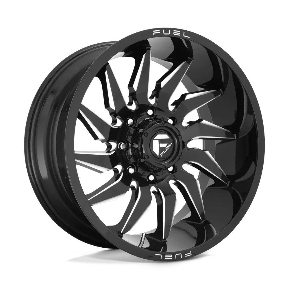 Fuel D744 Saber 22X12 8X180 -44Et 125.2Cb Gloss Black Milled Wheel