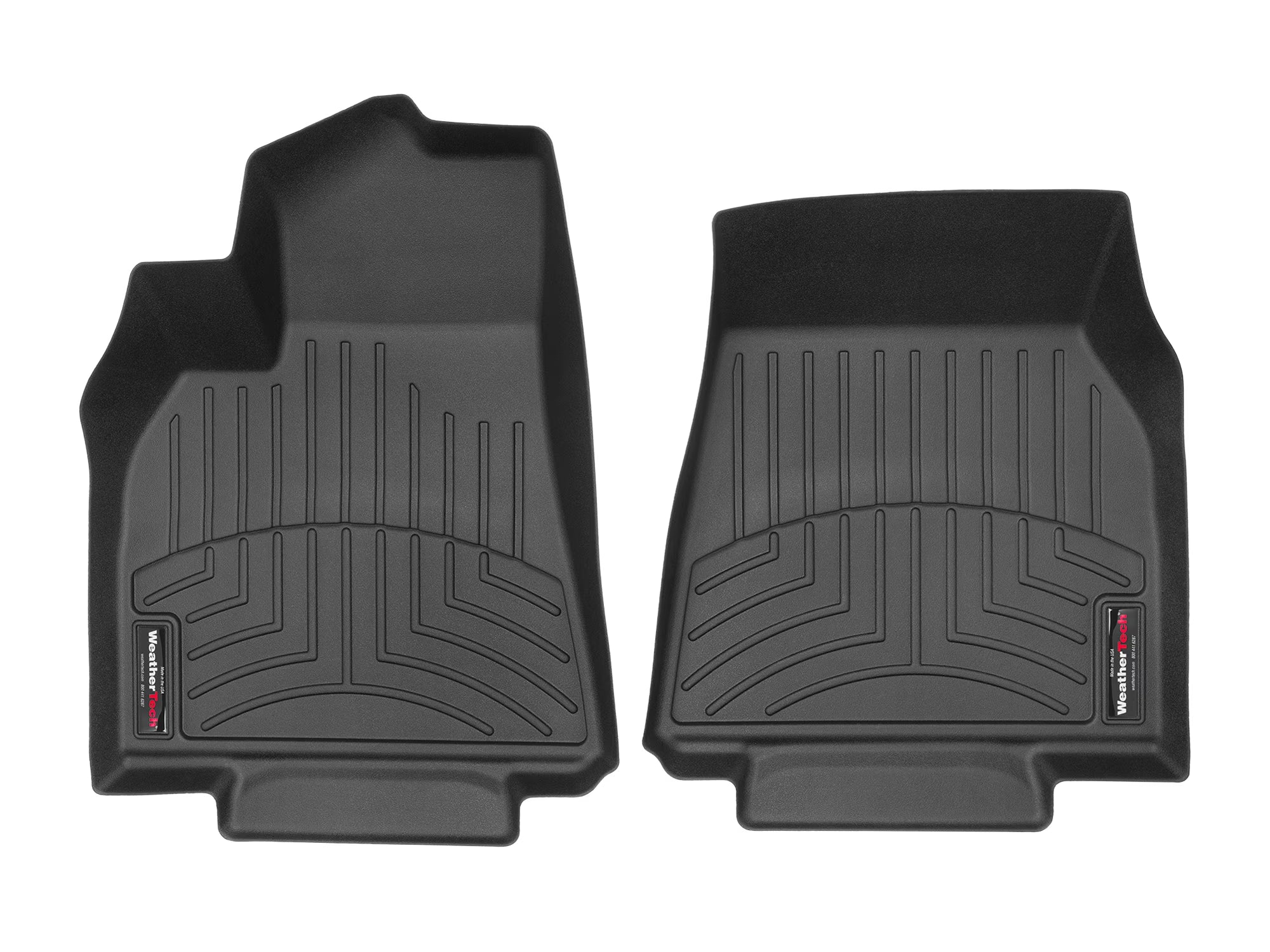 WeatherTech Custom Fit FloorLiners compatible with 2020-2020 Tesla Model Y - 1st Row (Driver & Passenger), Black