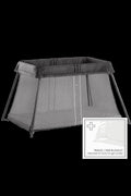 BabyBjorn Travel Crib Light Black and Fitted Sheet Bundle Pack