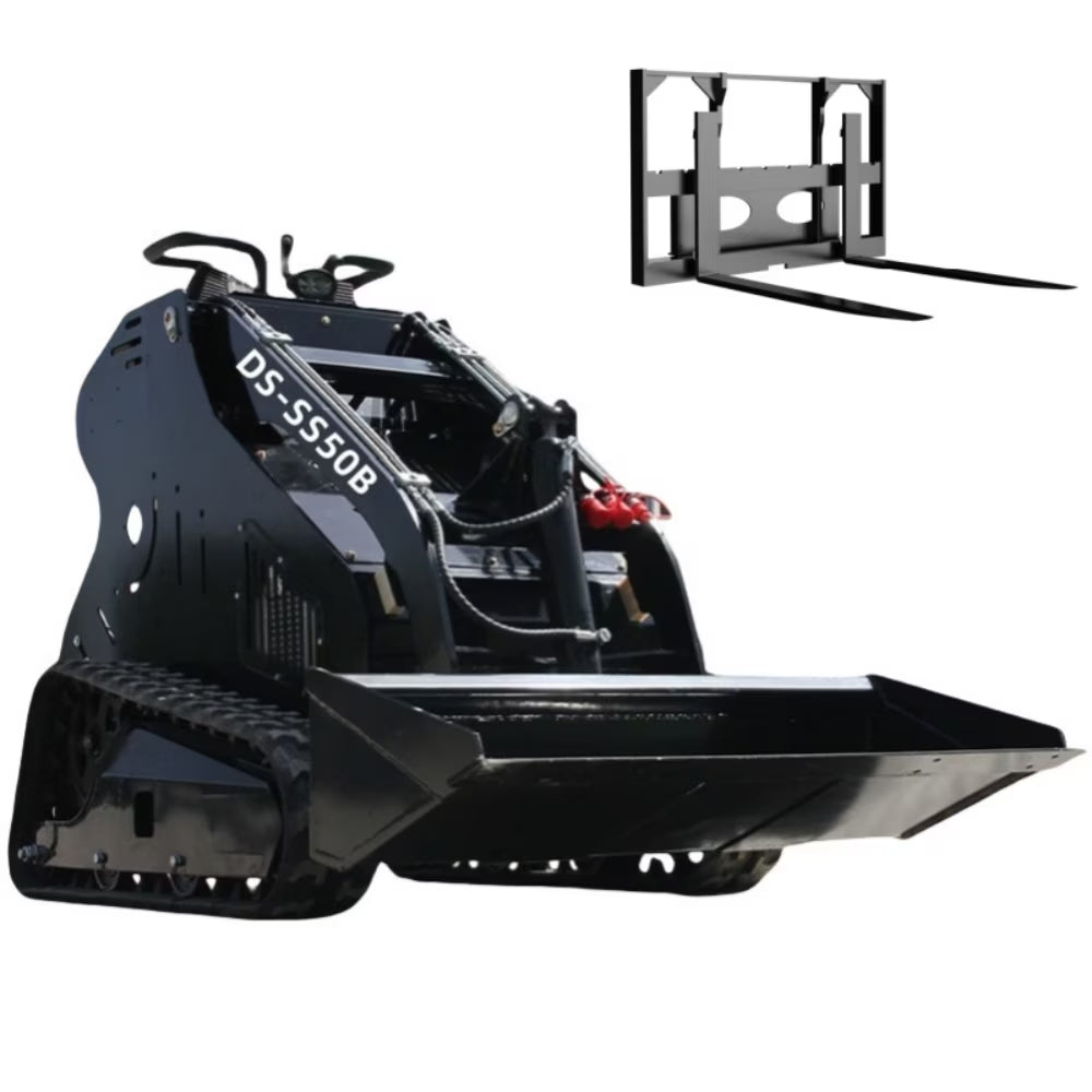 MachPro Crawler 14 HP Double Cooling Mini Skid Steer Loader With Rato Engine, Match Attachments, Pallet Forks, Track Loader for Construction, Farm
