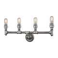 Elk Home 28-Inch Wide Cast Iron Pipe Vanity Light. Weathered Zinc