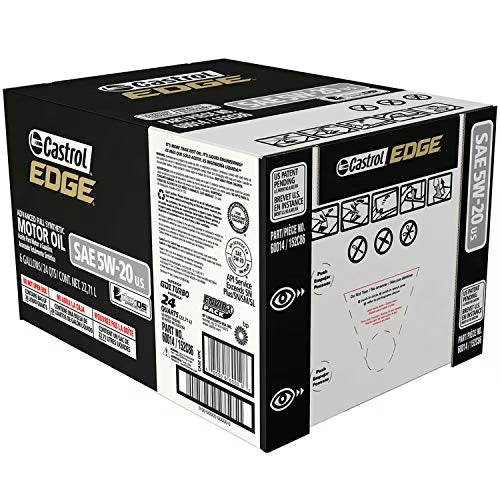 Castrol 60014 Edge 5W-20 Advanced Full Synthetic Motor Oil, 6 Gallon Enviro-Pack