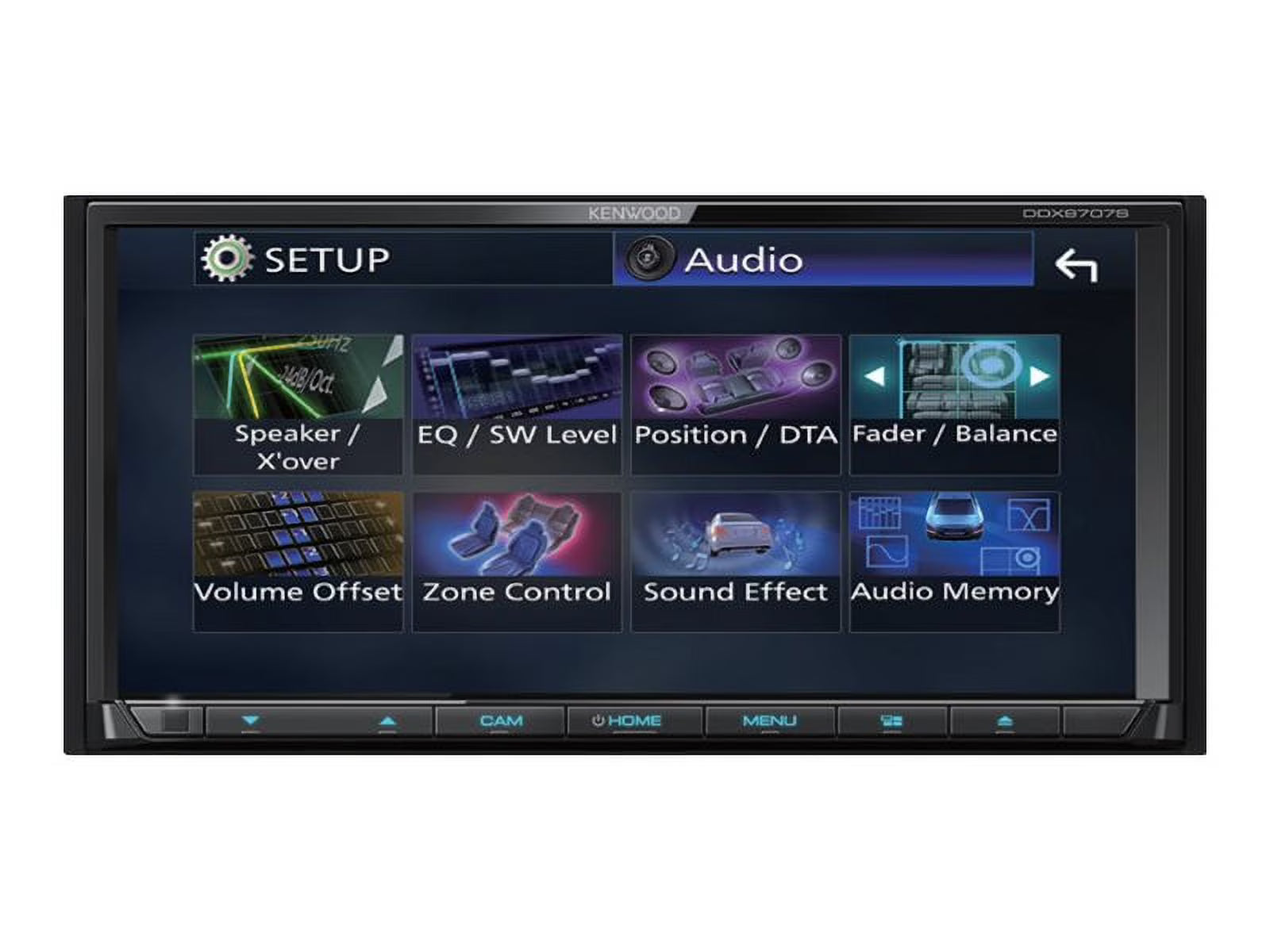 Kenwood DDX9707S 6.95-inch Double-Din in-Dash DVD Receiver with Bluetooth, Wi-fi, Android Auto, Apple Carplay, HD Radio, and SiriusXM Ready