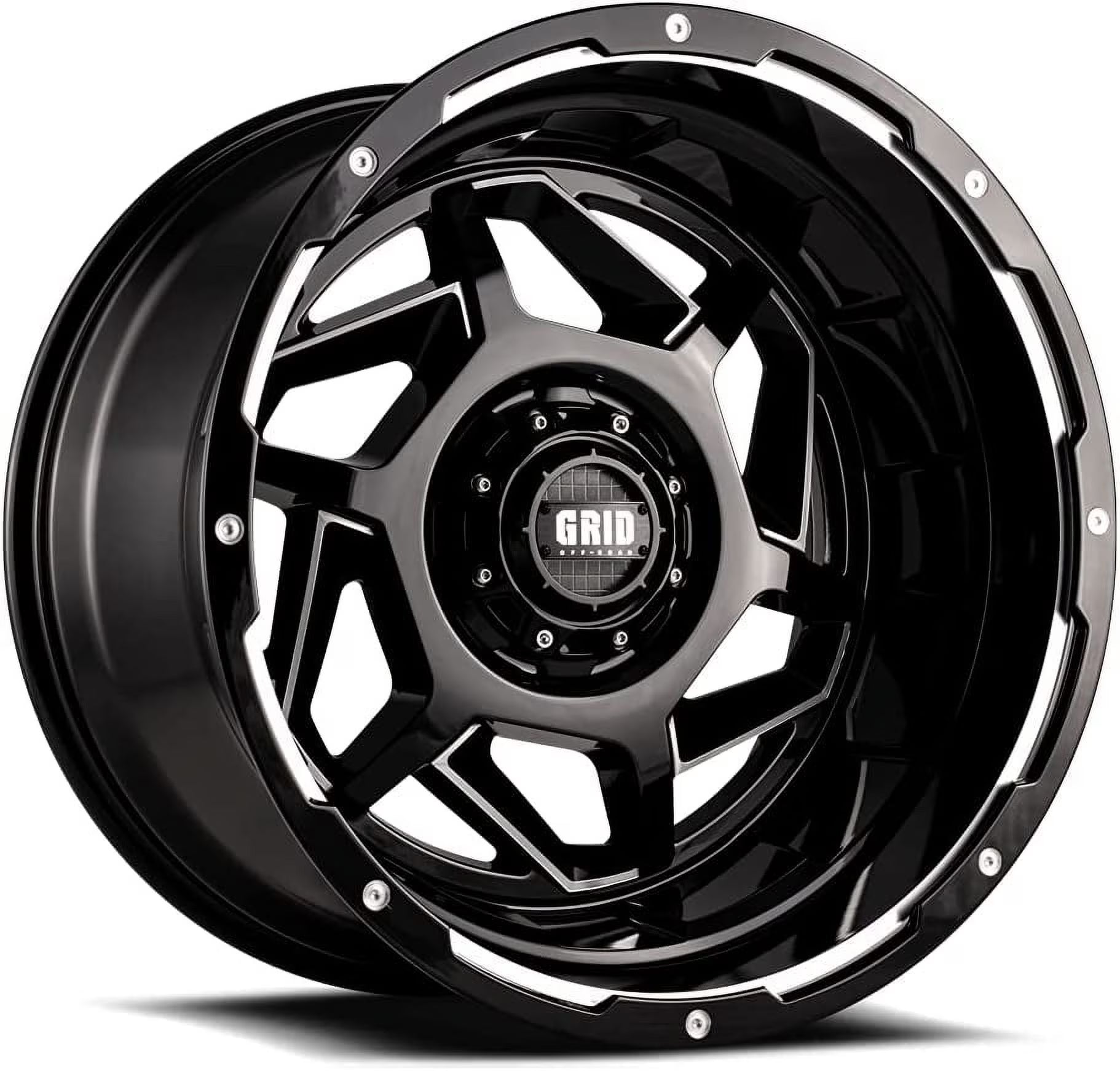 Grid Off-Road GD14 Custom Wheel for 20x9 inch Gloss Black w/ Milled Accents Rim 108mm Hub Bore