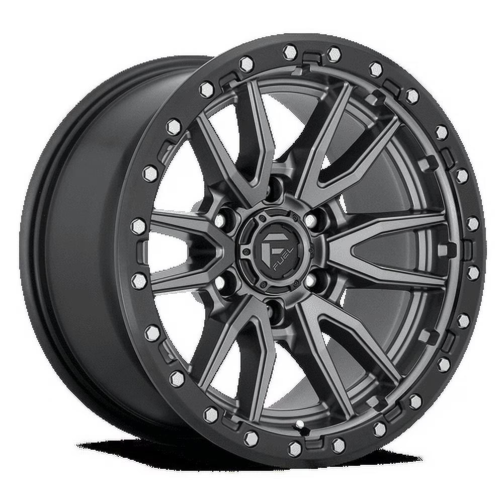 Fuel 1PC Aluminum Rim D680 REBEL 22X12in Matte Gun Metal Black Bead Ring Finish, D68022208947