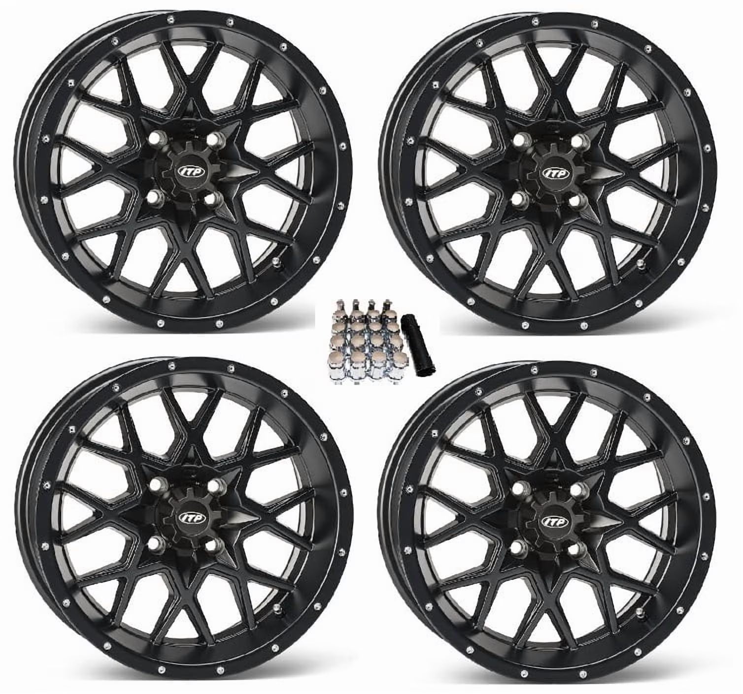 ITP Hurricane UTV Wheels/Rims Matte Black 15  Polaris RZR 1000 XP / Ranger XP 900/1000