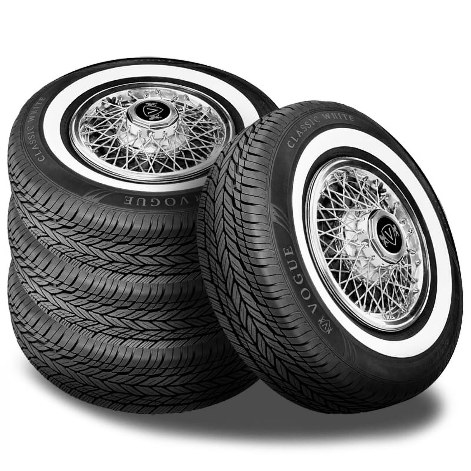 4 Vogue Classic White Sidewall Grand Touring 235/75R15 109T All Season 60K MILE 1.2945.501 / 235/75/15 / 2357515
